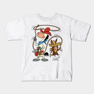 Quick Draw McGraw And Baba Looey Roping Kids T-Shirt